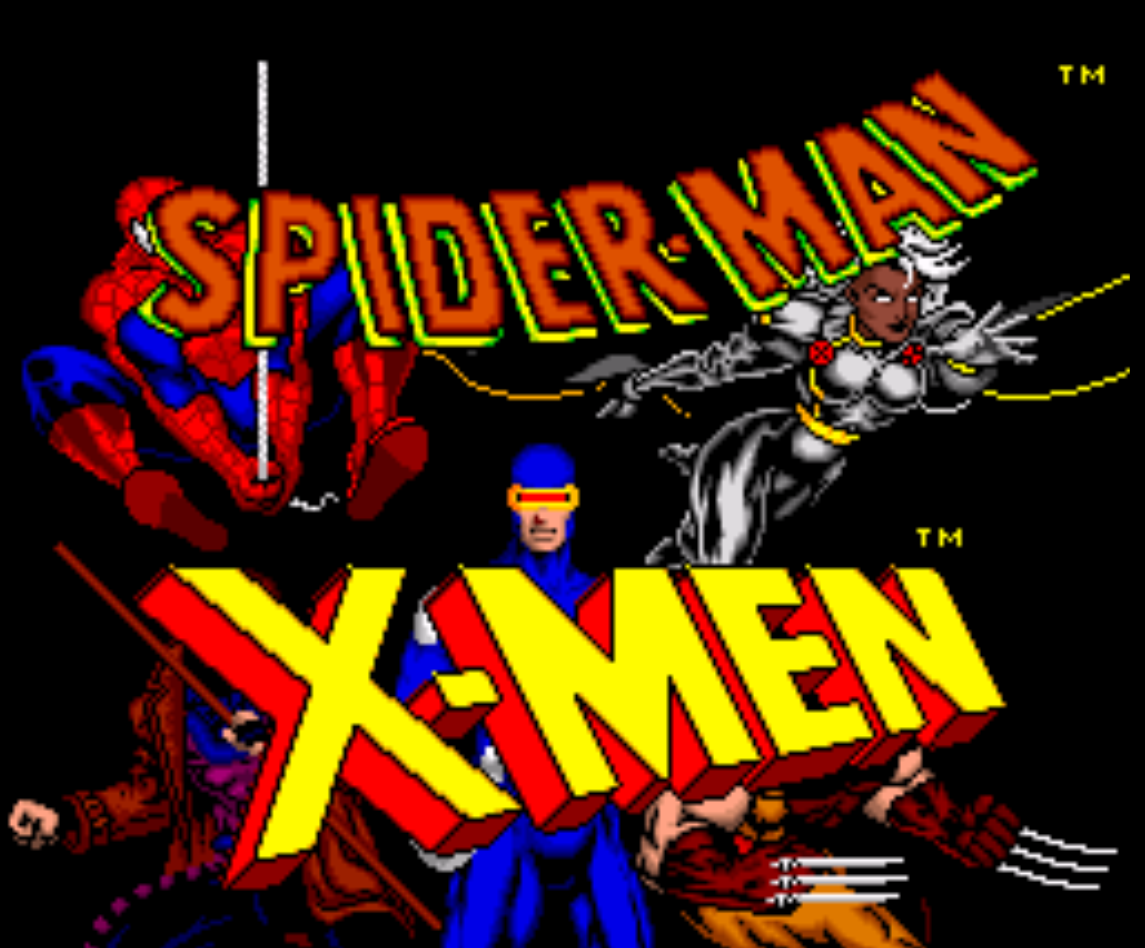 Spider man and X-men title screen